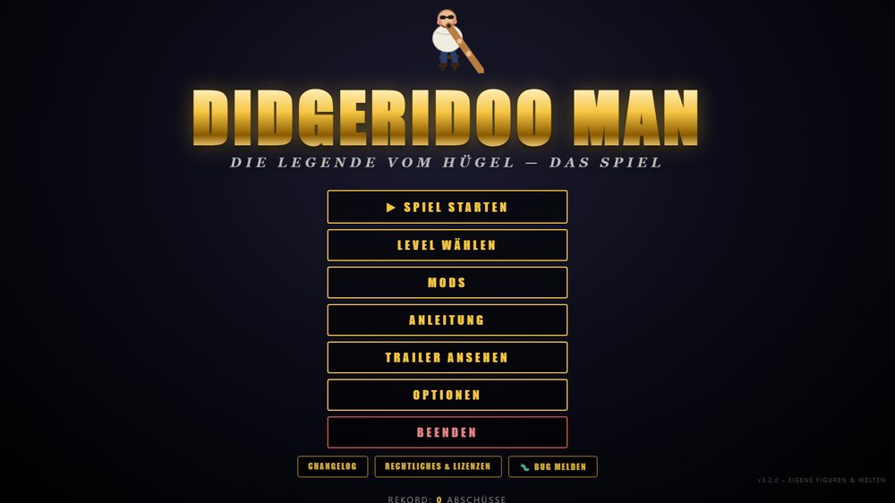 Hauptmenü von Didgeridoo Man